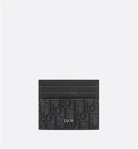 dior card holder oblique|Vertical Compact Card Holder Black Dior Oblique Jacquard.